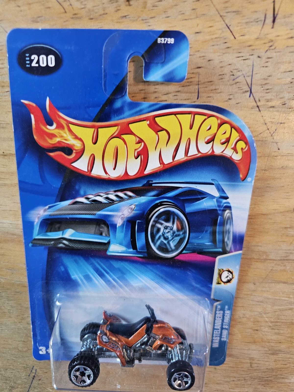 Hot Wheels Sand Stinger ATV, Orange; 2004 Wastelanders Series, Collector No. 200