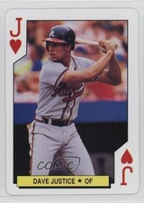 1992 US Playing Card Atlanta Braves Box Set David Justice #JH 0q3