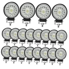 LED Tractor Work Lights, 4 Inch LED Pods Lights 99W Round 12V 24V Spot 20PCS
