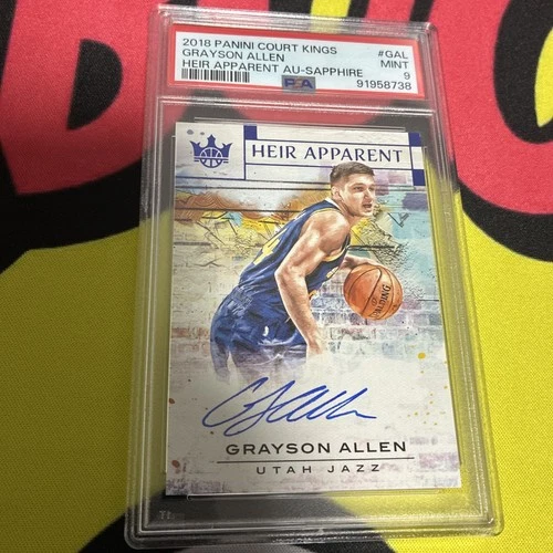 Grayson Allen Auto RC /25 2018-19 Panini Court Kings Heir Apparent Suns PSA 9