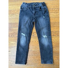 Wonder Nation Girls' Black Distressed Jeans Size 6