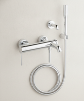 Grohe Eh-Wannenbatterie Essence 25249_1 Mit Brausegarnitur Chrom 25249001