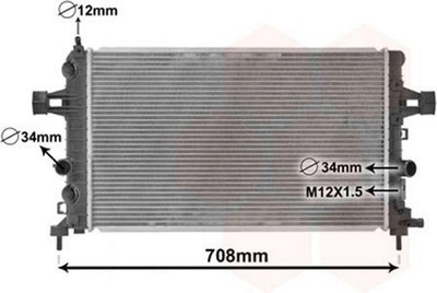 VAN WEZEL 37002363 Kühler Wasserkühler Motorkühler für OPEL ZAFIRA B (A05)