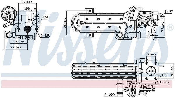 Nissens KüHler AbgasrüCkfüHrung 989413 Stahl FüR VW Passat B6 Variant 3C5 3C2 5-image