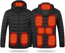 Heated Hoodie for Men Women Heated Jacket with 3 Heating Levels Multiple Heating