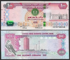 * UNITED ARAB EMIRATES UAE 100 dirhams 2018 P 30 g ** UNC ** last paper issue