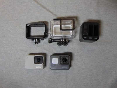 Go Pro Hero 7 (White) & Hero 5 (Black) Action Camera Bundle