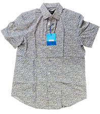 Bugatchi Shirt Men MEDIUM Long Sleeve 8 Way Stretch Button
