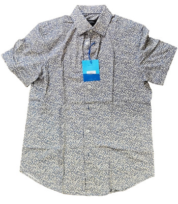 Bugatchi Shirt Men MEDIUM  Long Sleeve 8 Way Stretch  Button