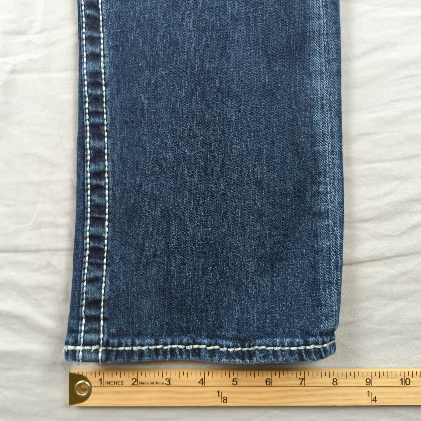 Vigoss Jeans Womens 12 Blue Dallas Slim Boot Cut Western Cowgirl Embroidered