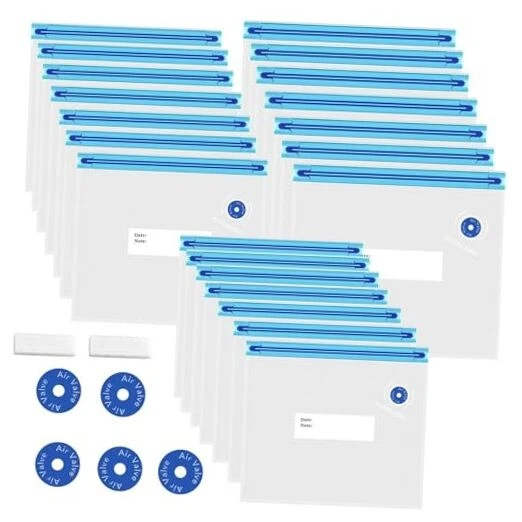 Sous Vide Bags 28Pcs, BPA Free Reusable, with Air 3 Size bags 21pcs Blue+White
Opens in a new window