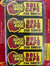 4 Full boxes Vintage CAPS for toy pistols etc Roll Paper 1000 SHOTS