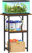 Snughome 10-20 Gallon Fish Tank Stand, Aquarium Stand 2-Tier Storage Shelves, He