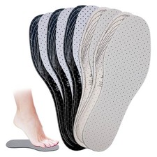 5 Pairs Unisex Breathable Cushioning Shoe Insoles Thin Shoe Pads Inserts Ultr...