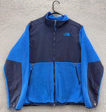 The North Face Denali Fleece Jacket Youth XL Blue Full Zip Kids Nylon Panel