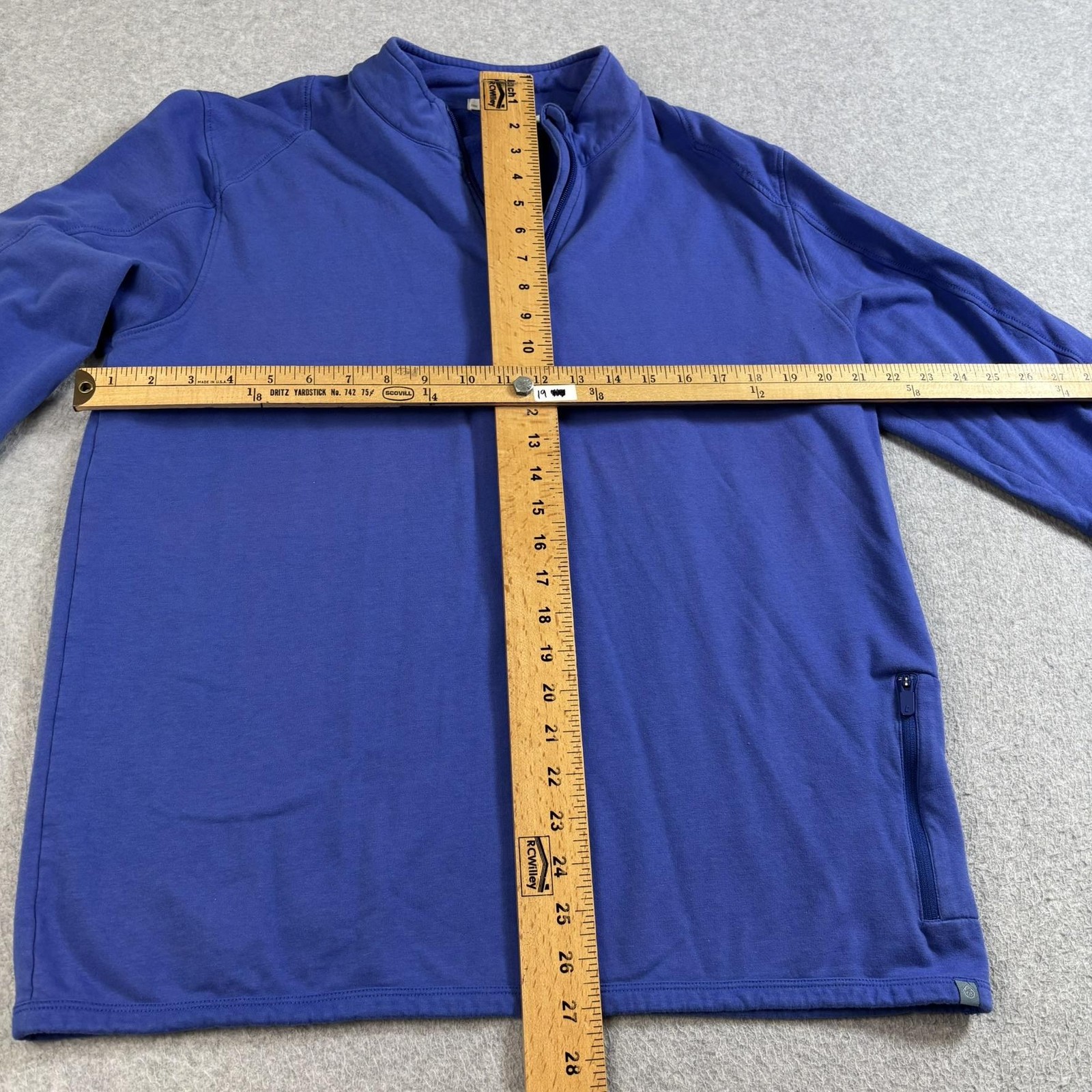 Tasc Performance Pullover Men Large Blue Quarter … - image 8