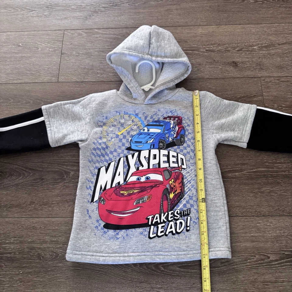Sudadera con capucha Disney Pixar Cars Lightning McQueen Maxspeed Takes The Lead niños talla 6 Foto 4 de 4
