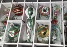 Christopher Radko Shiny Brite Christmas Ornaments NEW Box Of 13 icicles