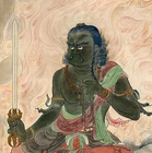 Stunning painted buddhist  scroll depicting Fudo  Myou 17-18th century  ZL13