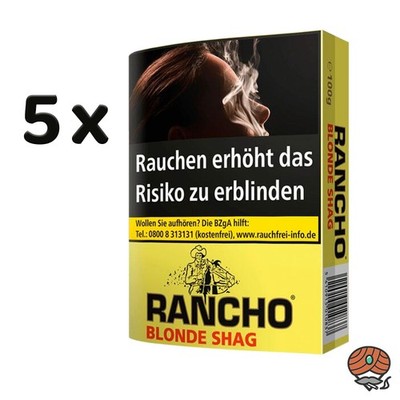 Rancho Blonde Shag Zigarettentabak 5x 100g Beutel / Pouch