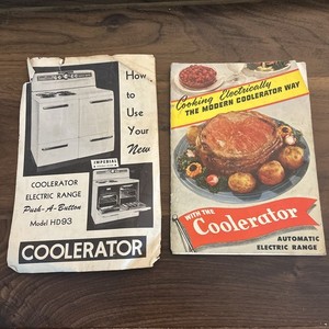 VTG INSTRUCTION MANUAL/COOKING GUIDE COOLERATOR ELECTRIC RANGE MODEL HD93 1950
