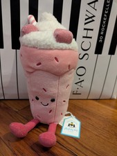 Jellycat Bubbeca Milkshake Amuseables & FAO Schwarz Bag ~ USA Exclusive ~ NEW