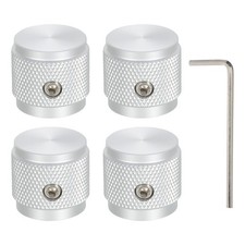 Aluminium Potentiometer Knobs Control Knob 17mm for Guitar Amplifier Silver 4PCS