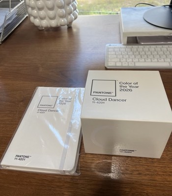 Pantone Mug and Journal Set Color of The Year 2026- CLOUD DANCER Brand New