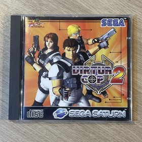 Virtua Cop 2 SEGA Saturn Game & Logic3 PS2 Predator Light Gun Tested & Working