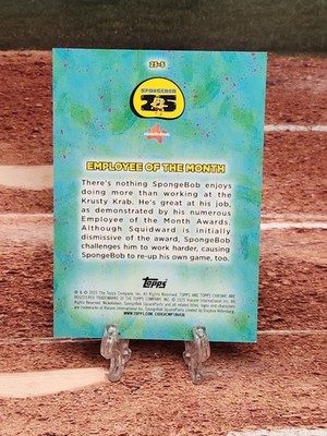 2025 Topps Chrome Spongebob 25th Anniv EMPLOYEE OF THE MONTH Red