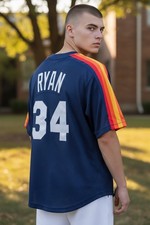 NEW Nolan Ryan #34 Astros Mens Mitchell & Ness Authentic BP Jersey $100