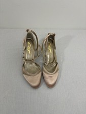 Ballroom Dance Shoes Capezio BR47S 2" Tan Satin New 7.5