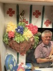 VTG 3D Photo Frame Shadow Box Diorama Living Room Scene Flowers Hand Painted — photo 4