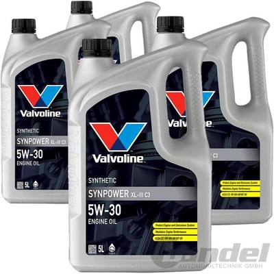 4x5L VALVOLINE SYNPOWER  XL-III C3 5W-30 MOTORÖL passend für BMW LL-04 MB 229.31
