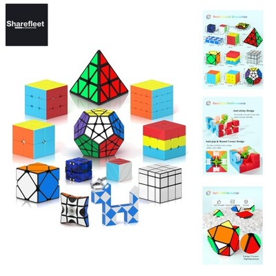 Zauberwürfel-Set, 2x2, 3x3, 4x4, Pyramide, Skewb, Infinity Puzzle Cube und 1x...