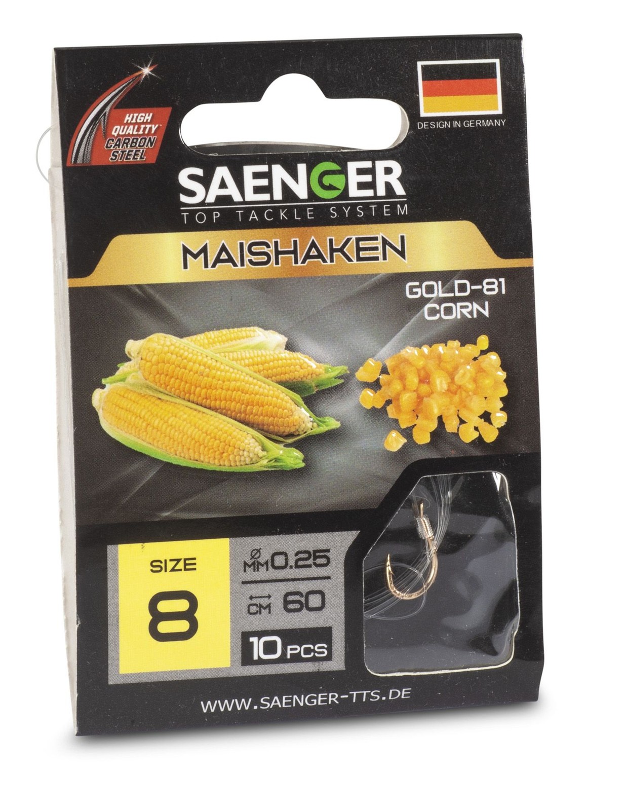Saenger Maishaken Gold-81 60-сантиметровый Карпфенхакен Ангельхакен Карфук 1990₽