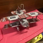 Vintage Handmade Coca Cola  Cans  Double Decker Plane- colts 2006 champions