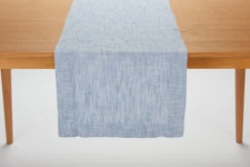 Light Blue Cloth Napkin Runner 72-inch Length x 14-inch Width for Table Decor