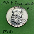 1957 Franklin Half Dollar 50c BU Brilliant Uncirculated