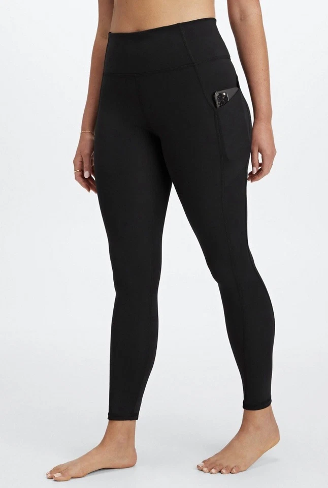 Leggings Fabletics Oasis Pureluxe para mujer, nuevos con etiquetas, negros, S, bolsillo, cintura alta, suaves Foto 4 de 4