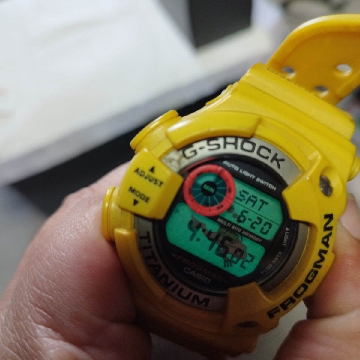 Casio G-shock Dw-9900 Frogman Titanium Case 1999 Digital Watch
