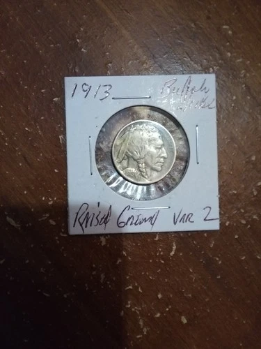 type 1 1913 no mint Mark buffalo nickel circulated very fine  to fine condition