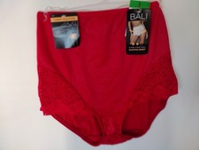 Bali LARGE Shapewear Lace Leg Brief Firm Control Panties Shaper Microfiber X054