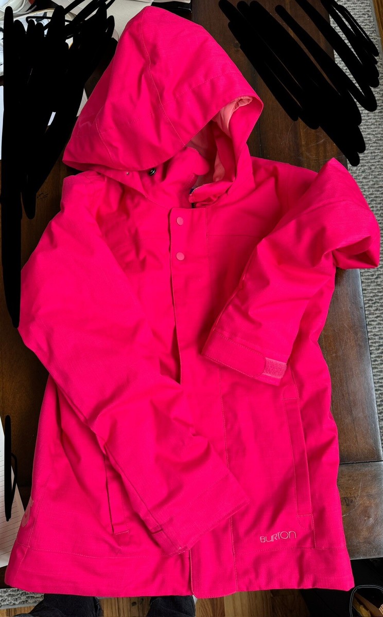 BURTON goretex フード付きピンクロングジャケット 品質が BURTON goretex フード付きピンクロングジャケット