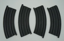 AURORA AFX 12" 1/8 CURVES ~ 4 PC W/ GUARDRAIL SLITS ~ EXC ~ NO BAD TABS ~ CLEAN