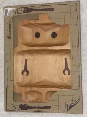 Wooden Dish for Kids from Time Concept Robot - New Open Box