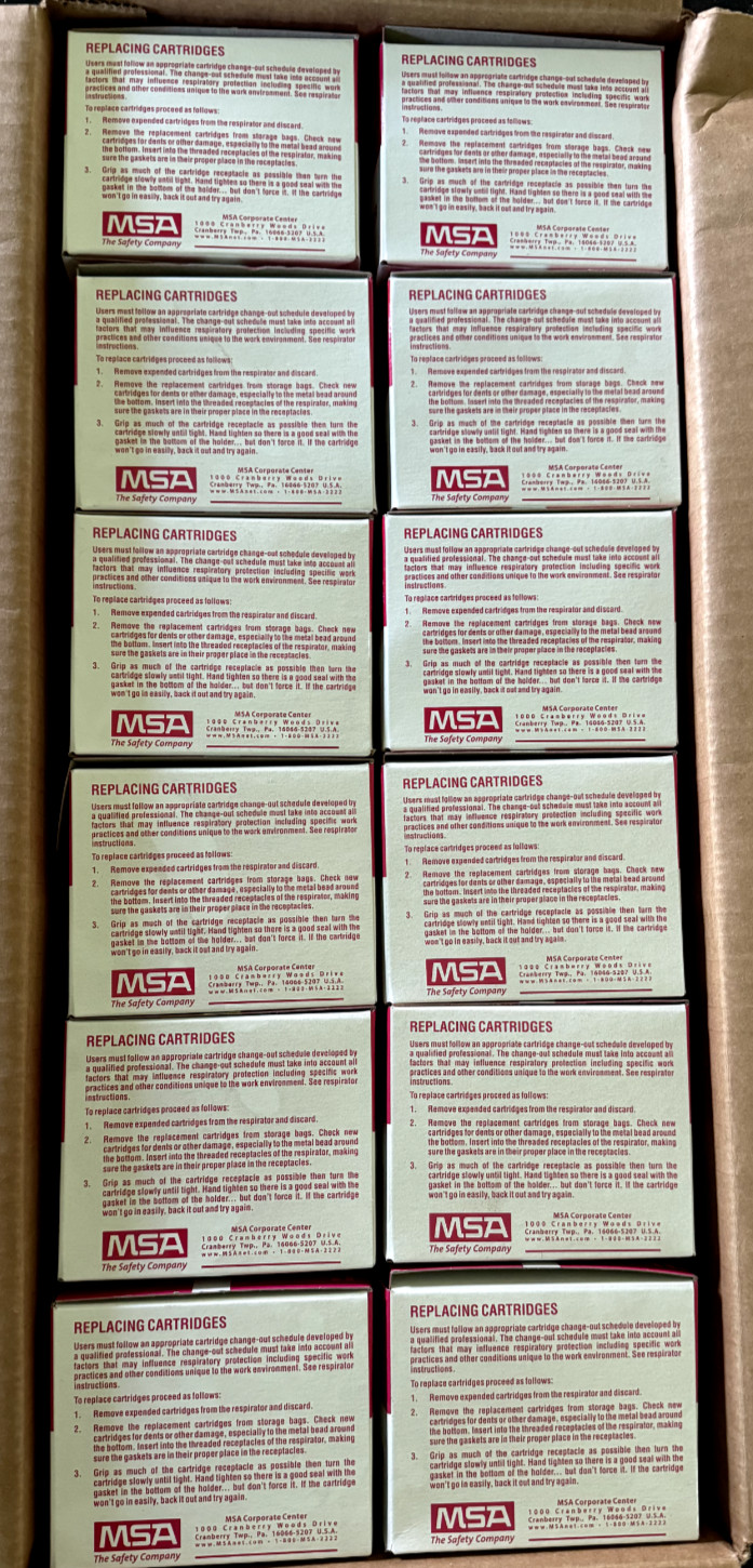 Case of MSA 815177 Low Rider P100 Respirator Filter Cartridges 120 Filters NIOSH