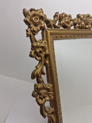 Vintage Syroco Wood Gold Ornate Mirror Hollywood Regency 13.5" x 11.5" D58 - Picture 2 of 10
