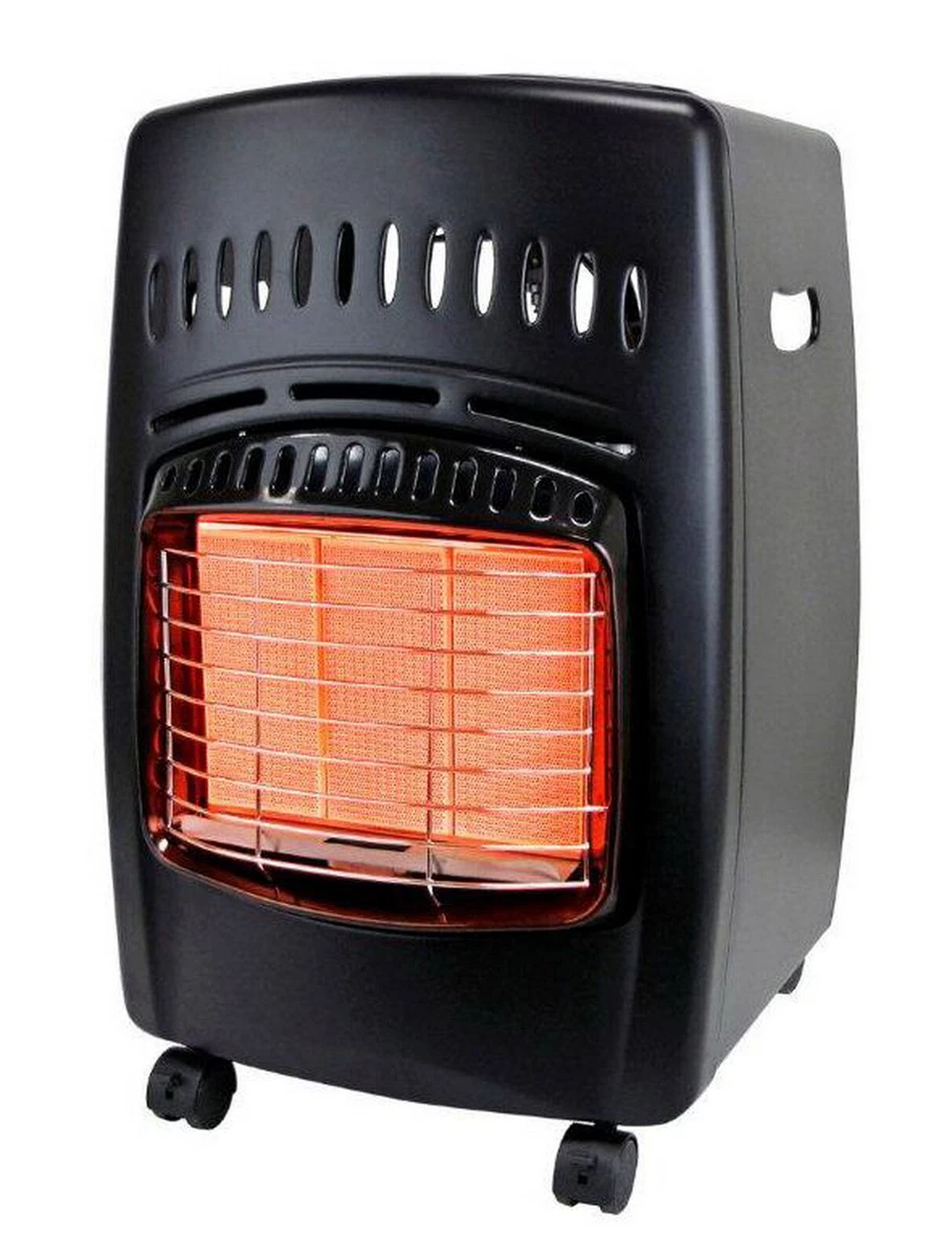 Propane Space Heater Cabinet 18,000 BTU Portable LP Rolling Casters 600 sq  ft | eBay
