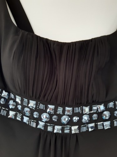 Debut black babydoll dress with beaded detail. size 10 . BRAND NEW WITH TAGS. - Picture 4 of 13